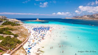 Spiaggia La Pelosa  4K  Sabbia bianca e un mare da Sogno quot Sardegna World 🇮🇹 by drone [upl. by Eniamurt830]