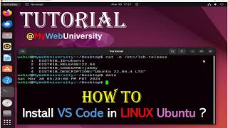 Tutorial How To Install VS Code in LINUX Ubuntu [upl. by Liane760]