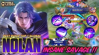 Strongest Superhero Nolan Savage Gameplay  MLBB  Mobile Legends Bang Bang [upl. by Thea184]