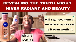 REVEALING THE TRUTH ABOUT NIVEA RADIANT AND BEAUTY LOTION AFTER USING 2 BOTTLES nivealotion [upl. by Emmett]