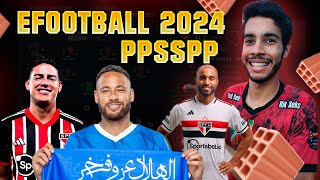 EFOOTBALL 2024 PARA PPSSPP ATUALIZADO COM MODO CARREIRA E CAMERA DE PS5 [upl. by Laurens]