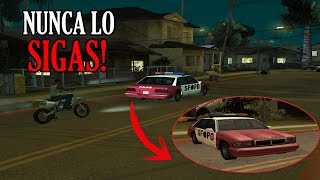 Nunca sigas este coche de policia ROJO en GTA San Andreas [upl. by Gintz108]