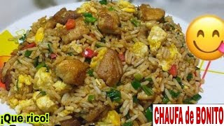 Así preparo Arroz Chaufa de PESCADO 🇵🇪 Receta fácil y deliciosa 😋 chaufa de bonito [upl. by Sharpe]