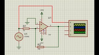 Designing and Simulating an Inverting Operational Amplifier Circuit with 741 Op Amp in Proteus [upl. by Atauqal]