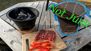 Restoring vintage cast iron Japanese hibachi konro grill [upl. by Piefer]