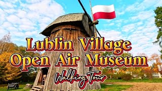 4K Lublin Village Open Air Museum  Autumn🍂 Walking Tour 2024 [upl. by Maiah]