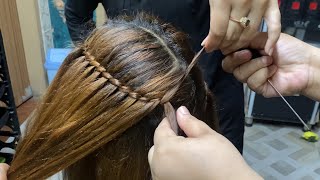 EASY Waterfall Braid Hair Tutorial for STRAIGHT amp CURLY HAIR  Waterfall hairstyle for beginners [upl. by Annoed]