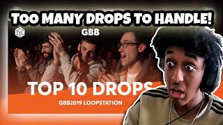 TOP 10 DROPS 😱 Grand Beatbox Battle Loopstation 2019  YOLOW Beatbox Reaction [upl. by Lennod143]