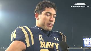 Navy Football Postgame Interview Regis Velez vs UAB [upl. by Rudd488]