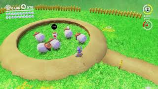 Moon 159 Herding Sheep at Peachs Castle 12 Mushro  Super Mario Odyssey NS [upl. by Niccolo140]