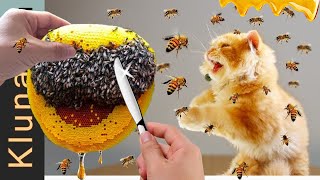 Hive For Lunch🐝 Eating Bee with Cat Mukbang Kluna Tik Style [upl. by Stead]