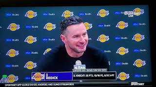 JJ Redick post game interview after securing win over Suns 128122 in overtime [upl. by Mendez]