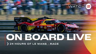 Onboard the 51 LIVE race action at 24H of Le Mans 2024  Ferrari Hypercar Part 3 [upl. by Dobson]