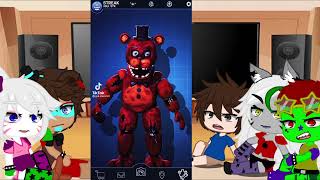 FNAF security breach react to other FNAFS  gacha  hailovekyuu [upl. by Evol]