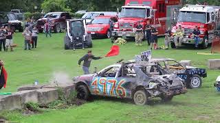 Petrolia Demolition Derby 2023 Stock Mini [upl. by Hooke243]