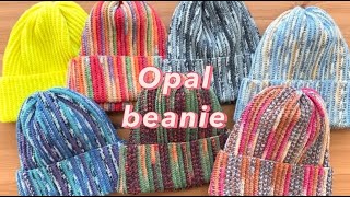 Opal丸ごと1玉編みきりBeanie〜Love story〜 [upl. by Ecinereb]