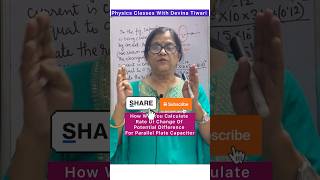 Parallel Plate Capacitor  Rate Of Change Of Potential Difference capacitors shorts [upl. by Queston]