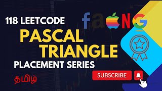 Pascal Triangle in Tamil  LeetCode  MAANG  Placement Seriesprogramming coding 100daysofcode [upl. by Kared]