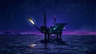 ❄ Relaxing Sounds of an Oil platform in the Arctic Ocean with Wind Water amp Snow Falling Ambience [upl. by Ngo]