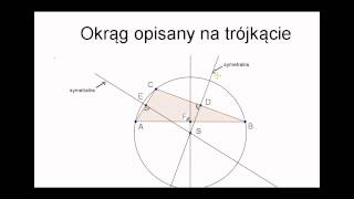 Okrąg opisany na trójkącie jak wyznaczyć środek okregu opisanego na trójkącie [upl. by Labors748]