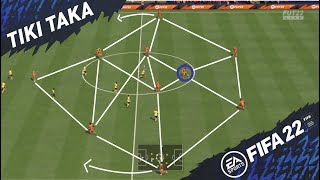 FIFA 22 TIKI TAKA CUSTOM TACTICS [upl. by Jsandye220]