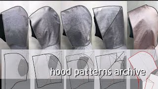 How to draft a basic hood pattern and all hood patterns for all types clothes 후드 패턴 활용하기hoodie [upl. by Peppard]