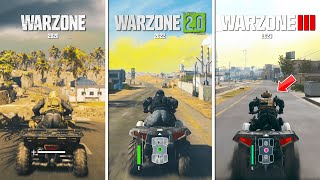 Warzone Vs Warzone 2 Vs Warzone 3  ULTIMATE DETAIL COMPARISON [upl. by Rebmyk]