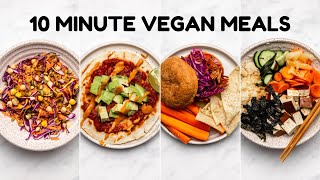 Easy 10 MINUTE Vegan Meals 😋 [upl. by Artined]