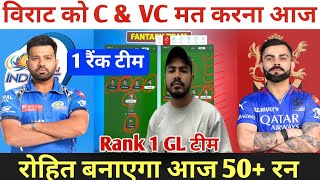 MI vs RCB Dream11 Prediction  Mumbai Indians vs Royal Challengers Bengaluru Dream11 Team Prediction [upl. by Rankin]