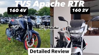 New 2024 TVS Apache RTR 160 4V vs RTR 160 2V Specifications Review [upl. by Halverson]