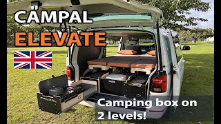 The BEST and ONLY 2level REMOVABLE camping box For Transporter and others Campal Elevate Campal [upl. by Mcclenaghan790]