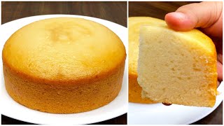 Eggless Sponge Cake Recipe Without Oven  Basic Sponge Cake Recipe  Vanilla Sponge Cake [upl. by Cristy687]