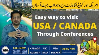 USA and Canada Visit Visa  Educational and Business Conferences  Easy method [upl. by Leontina673]