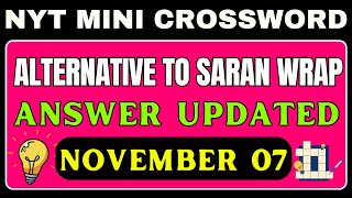 Alternative To Saran Wrap NYT Crossword Clue  NYT Crossword crossword nyt [upl. by Nowtna23]