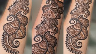 Mehndi Design INDO ARABIC MEHNDI ll DESIGN SIMPLE STYLISH MHANDI ll EASY RAKHI mehandi DESIGN ll [upl. by Dnalon953]