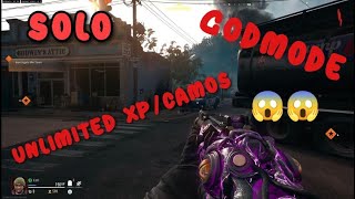 NEW SOLO ZOMBIES GODMODE GLITCH UNLIMITED XPCAMOS Liberty Falls [upl. by Leirza]