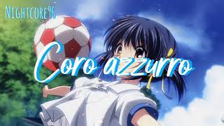 Nightcore  Coro azzurro Autogol LYRICS [upl. by Nolte954]