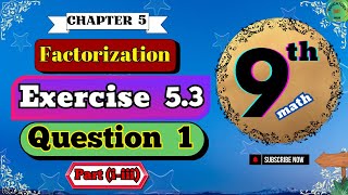 Class 9th Math  Chapter 5 Exercise 53 Question 1 Part iiii Educatoryhub [upl. by Steel]