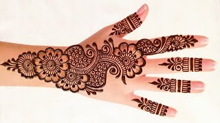 Simple Beautiful Arabic Mehndi Design  Stylish Mehandi Design  New Backhand Mehandi ka Designs [upl. by Aivila]