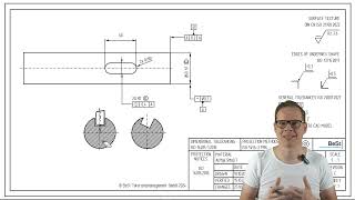 Bedeutung der Symmetrie und Messung an Beispiel einer Passfedernut ISO 1101 [upl. by Kary]