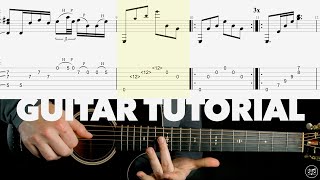 Nothing Else Matters by Metallica for Solo Guitar  Tutorial [upl. by Aitsirk191]