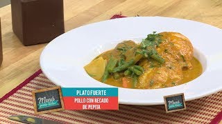 Receta POLLO CON RECADO DE PEPITA  Menú para Todos [upl. by Oigolue]