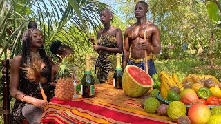 Behind the scenes of our African video shoot of pound the drum by Catu Diosis africa village [upl. by Anauqes967]