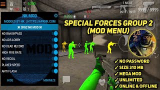 SPECIAL FORCES GROUP 2 MOD MENU  SFG 2 MOD MENU  VIP WORK ONLINE amp OFFLINE  V421 APK  OBB 2024 [upl. by Anwahsat326]