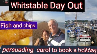 WHITSTABLE KENT  EXPLORING  FISH AND CHIPS  PERSUADING CAROL TO BOOK A HOLIDAY [upl. by Newcomb739]