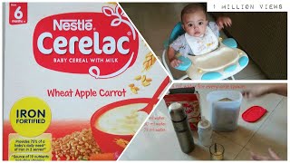 Cerelac for 6 months plus baby  Nestle cerelac wheat apple carrot [upl. by Noisla]