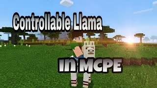 How to Control a Llama in Minecraft PEPocket Edition MCPE Addon  Controllable Llama Addon [upl. by Shuman]