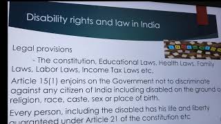 Equality of opportunity and full amp effective participation amp inclusion in society for PwD [upl. by Omland317]