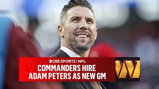 Commanders Hiring Adam Peters as their new General Manager I CBS Sports [upl. by Pelagia]