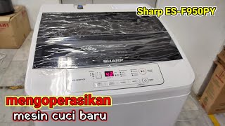 cara mengoperasikan mesin cuci sharp esf950pgy [upl. by Suneya]